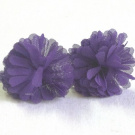 Fialové květinové náušnice