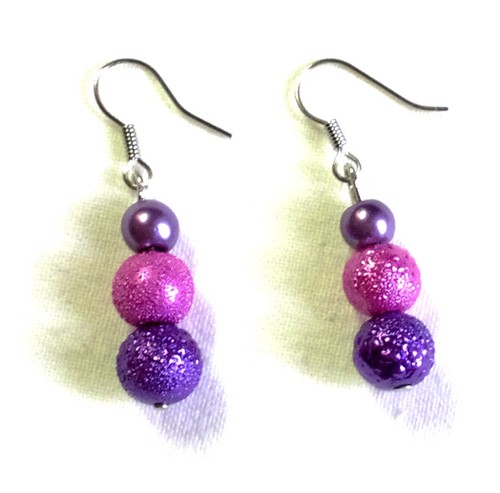 Luxusní fialovo/růžové perly