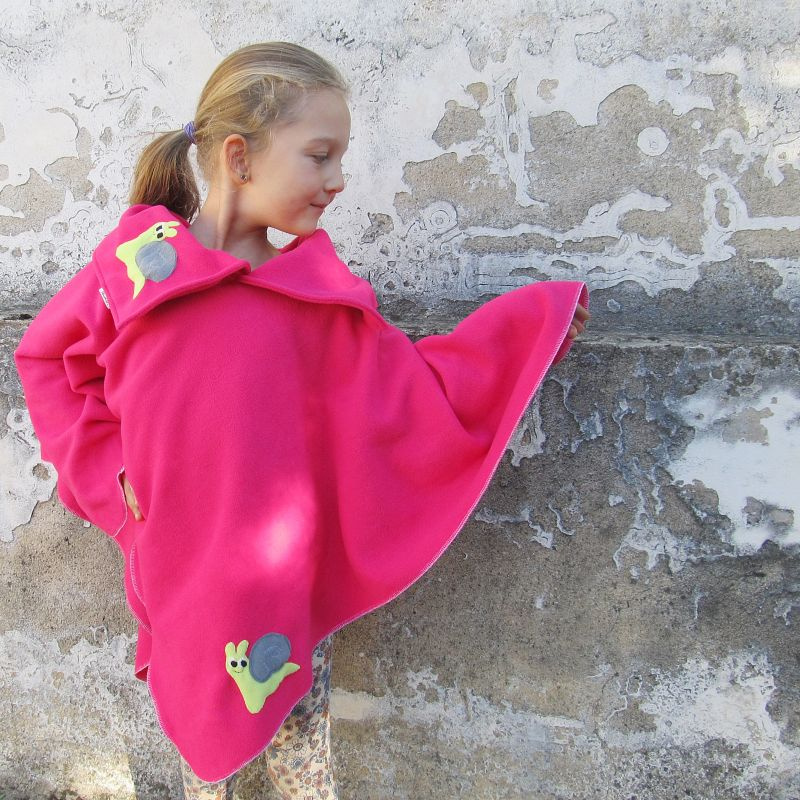 DĚTSKÉ PONČO se šnečky- NA MÍRU