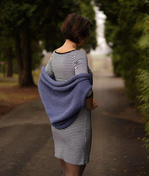 Pletená vesta - barva modro-šedá 