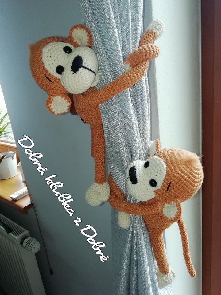 Opičky na záclonu z Dobré - návod v PDF