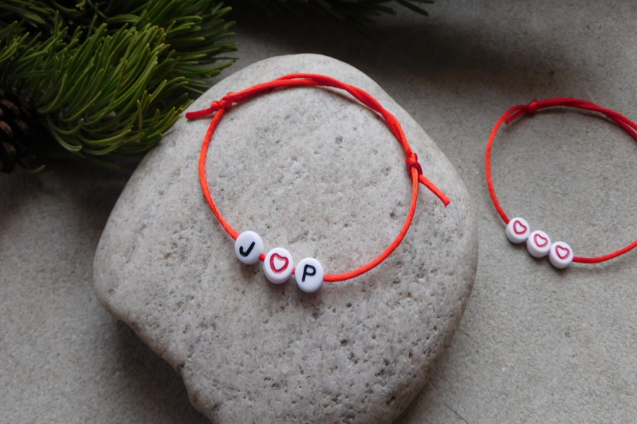 Náramek - Jana + srdce + Pavel