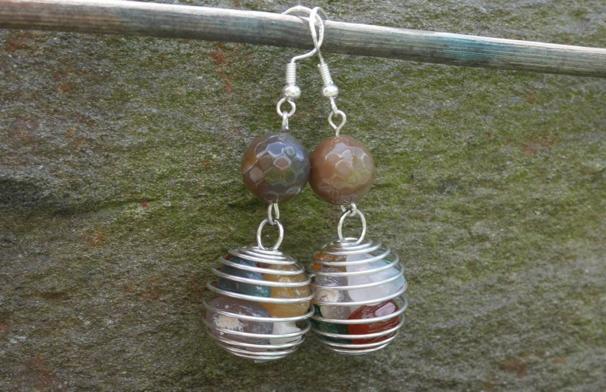 Čakrové náušnice z minerálů 