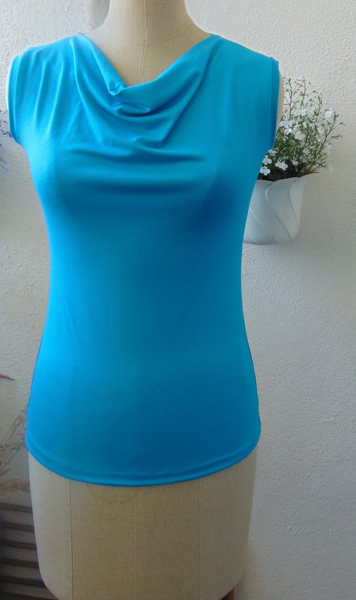 Top s vodou - barva tyrkysová (viskóza)