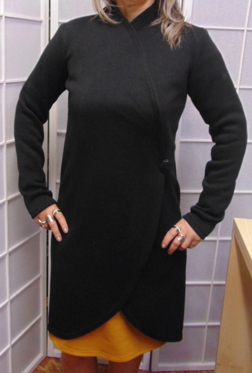 Kabátek zavinovací - barva černá S - XXXL