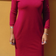 Šaty s kapsami - barva sangria nebo výběr barev S - XXXL