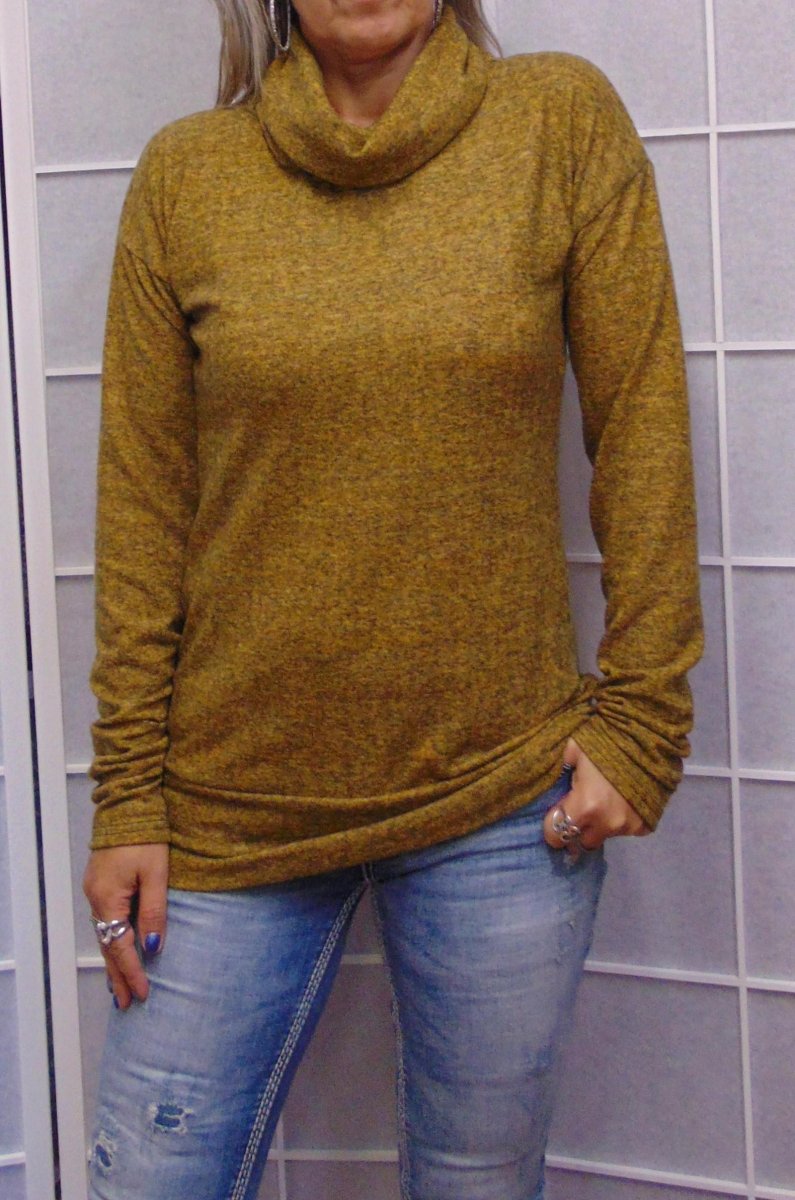 Rolák - barva hořčicový melír (pletenina)