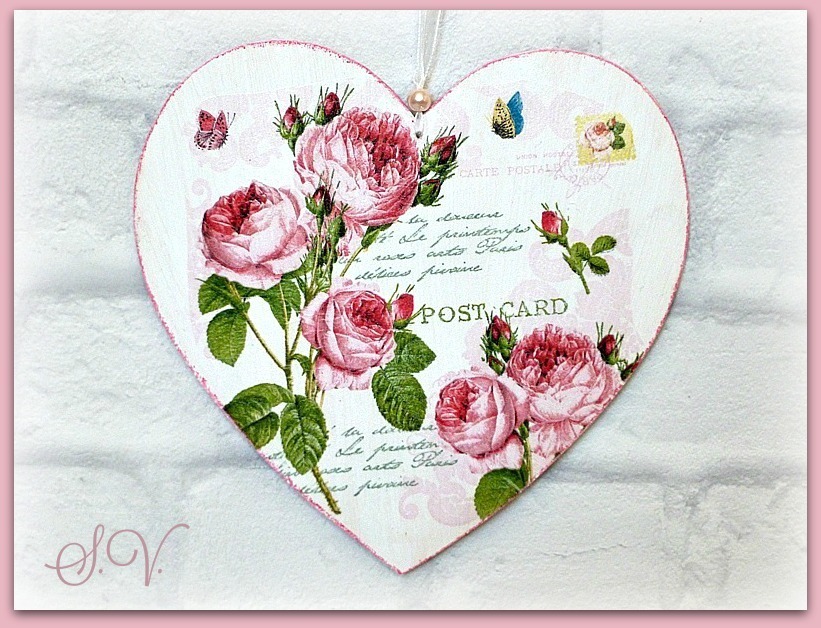 dřevěné srdíčko velké - obrázek