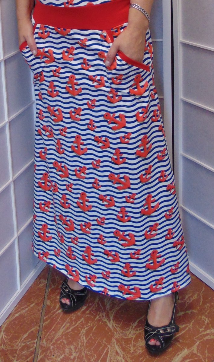 Dlouhá sukně - kotvičky (bavlna)