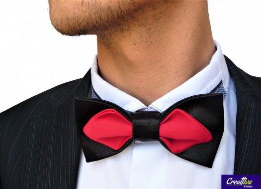 Pánský Motýlek Saténový - červený