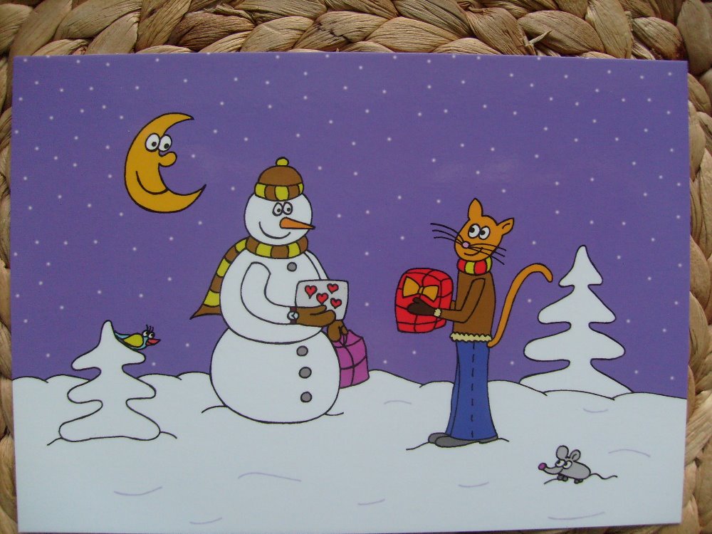 Kočičák a sněhulák