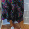 Půlkolová sukně s vysokým pasem - mandaly (polyester)