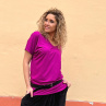 Tunika prodloužená s krátkým rukávem fuchsia