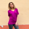 Tunika prodloužená s krátkým rukávem fuchsia