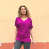 Tunika prodloužená s krátkým rukávem fuchsia