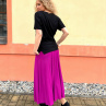 Polokolová sukně- dlouhá fuchsia