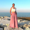 Kalhotová sukně růžová dlouhá