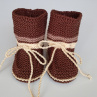 Pletené bačkůrky - 9 cm