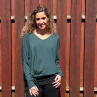 Oversize spirulina netopýří tunika dlouhý rukáv