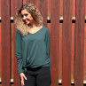 Oversize spirulina netopýří tunika dlouhý rukáv