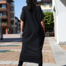 Rolákové šaty dlouhé černé