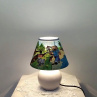 ručně malovaná stolní lampička-Levandule