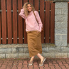 Světle růžová mikina s klokankou