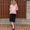 Světle růžová mikina s klokankou