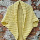 Pletená vesta - banánově žlutá, velikost UNI- SLEVA NA UPLETENÝ KUS