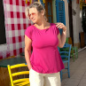Malinová tunika s vázáním