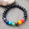 Čakrový meditační náramek onyx a 7 minerálů, Nár.11