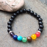 Čakrový meditační náramek onyx a 7 minerálů, Nár.11