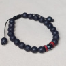 Láva a obsidián shamballa macramé náramek