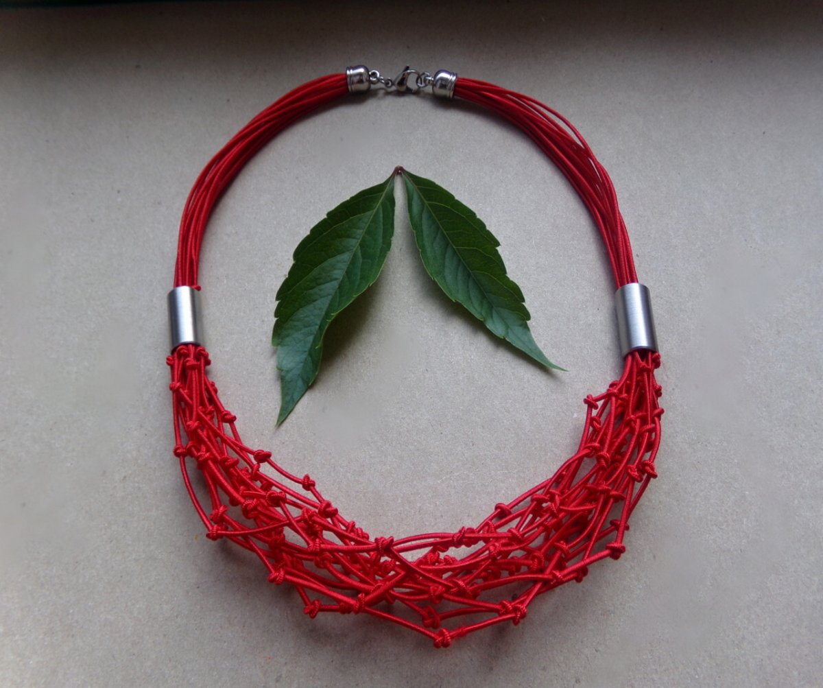 Náhrdelník červený součkový