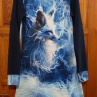 Šaty s kapsami - bílá liška (polyester)