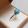Larimar mezi motýlky prstýnek univerzální velikost
