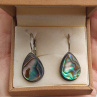 Abalone paua shell perleť elegantní náušnice na chirurgické oceli