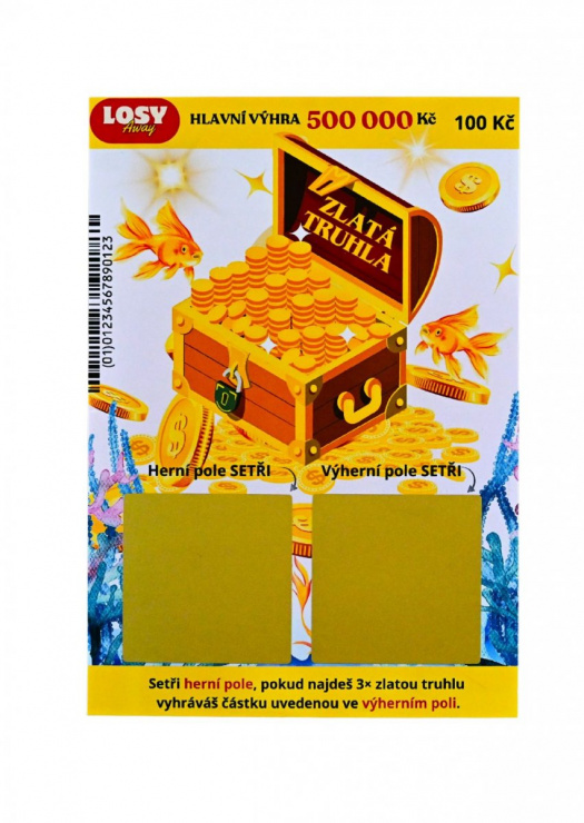 Stírací los ZLATÁ TRUHLA " BUDEŠ BABIČKA "