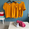 Dámská halenka kreš hořčice S/M,L/XL