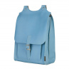 Velký kožený batoh - světle modrý
