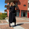 Černé šaty dlouhé s rozparkem