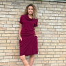 Šaty se zavinovací sukní krátké Burgundy