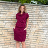 Šaty se zavinovací sukní krátké Burgundy