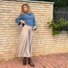 Kalhotová sukně maxi béžová