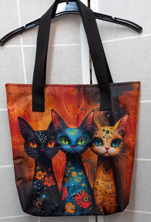 TAŠKA z kočárkoviny - Tři kočky