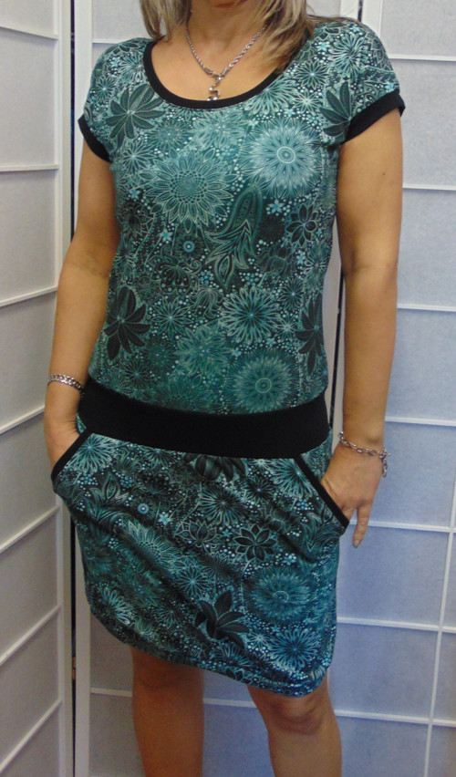 Šaty ledové květy S - XXXL