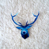 Modrý jelen - autorská, originální brož