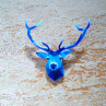 Modrý jelen - autorská, originální brož