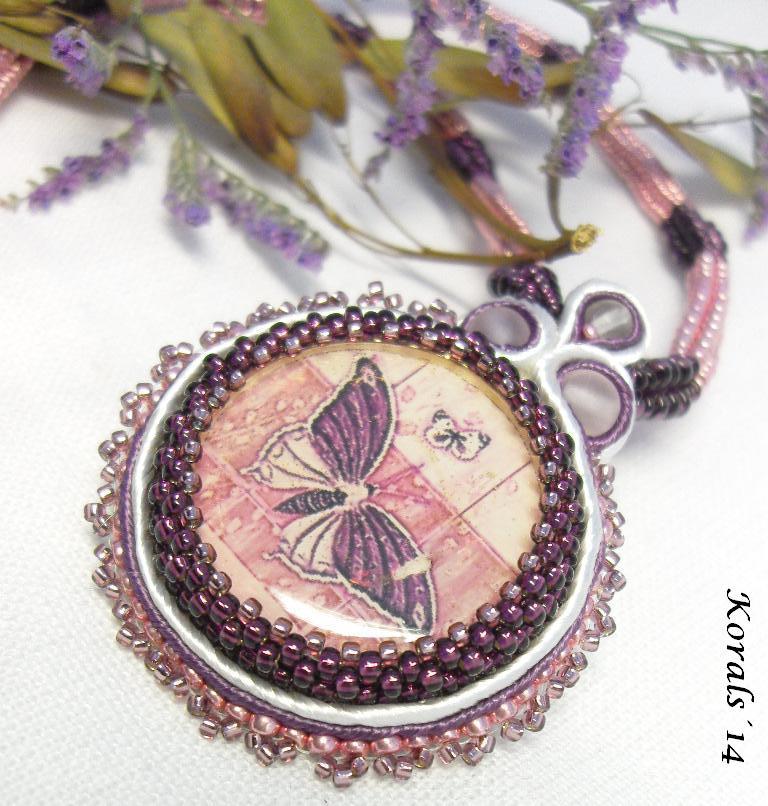 Náhrdelník Violet Butterfly 1032 