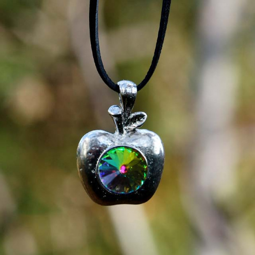 Swarovski jablíčko smaragdově zelené, měňavé